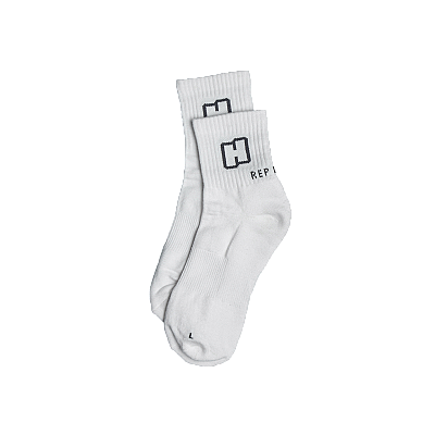 H103 // ESSENTIAL Crew Socks- White